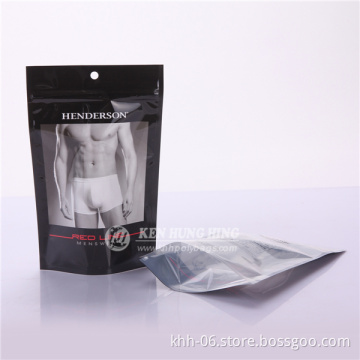 Gravure Printed Stand up Apparel Packaging zipper bag